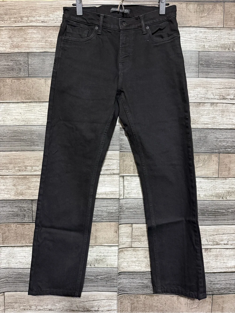 Rising Sun & Co The Slim Straight Jeans Men’s 30x28.5 Black Denim Stretch